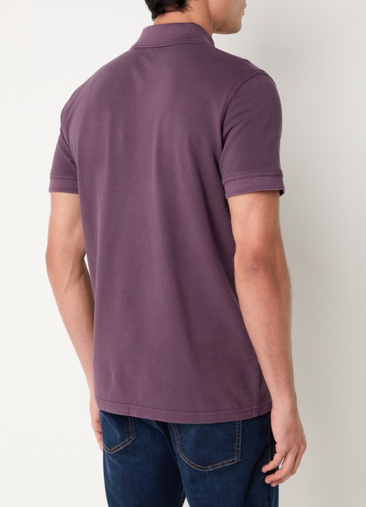 BOSS Prime regular fit polo van piqué katoen met logo - achterkant 3 open purple-543 / paars