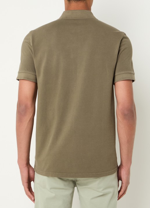 BOSS Prime regular fit polo van piqué katoen met logo - achterkant open green-342 / groen