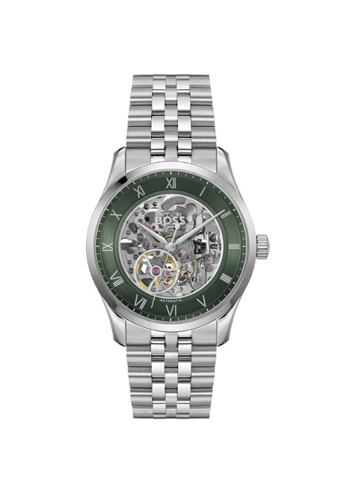 BOSS Principe Skeleton horloge HB1514236 - voorkant zilver