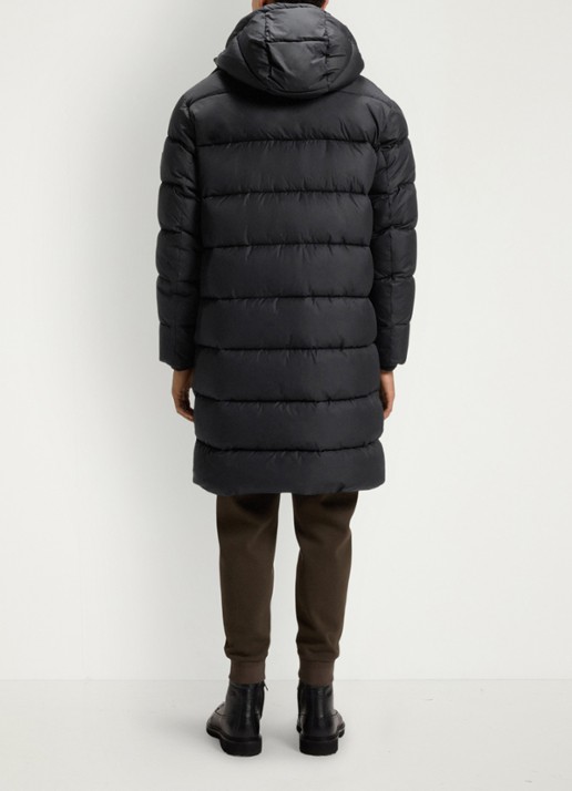 BOSS Puffer jas met capuchon - achterkant 3 zwart