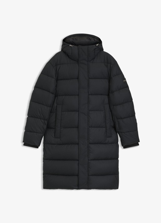 BOSS Puffer jas met capuchon - voorkant zwart