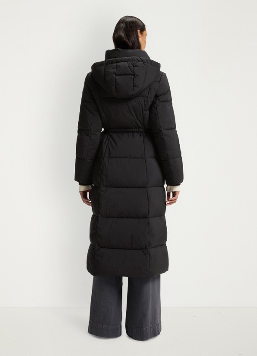 BOSS Puffer jas met ceintuur - achterkant 5 zwart