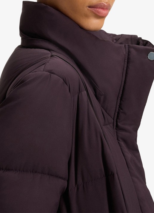 BOSS Puffer jas met ceintuur - detail 5 paars