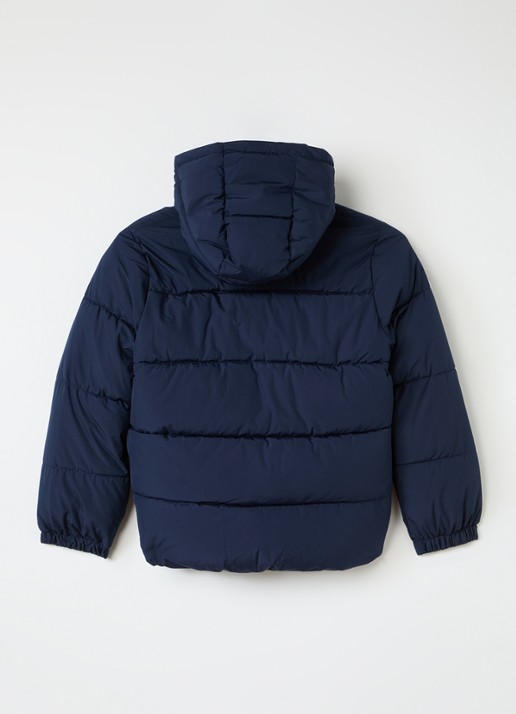 BOSS pufferjack met logo - achterkant 3 donkerblauw