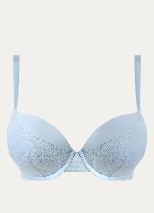 BOSS Push-up bh met kant - voorkant lichtblauw