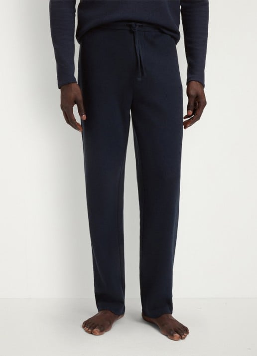 BOSS Pyjamabroek met structuur en logo