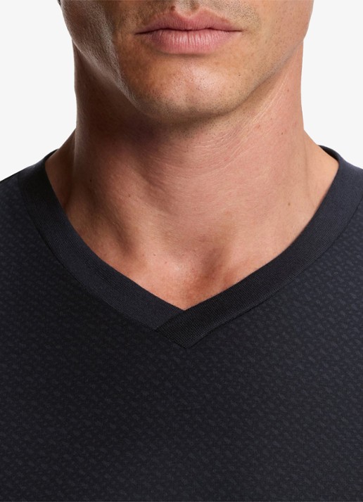 BOSS Pyjamaset  met structuur - detail 2 donkerblauw