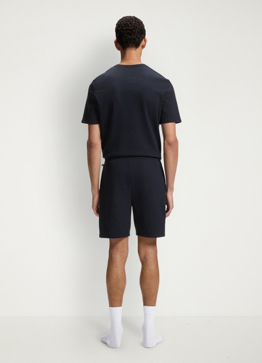 BOSS Pyjamashort van een katoenmix met logostiksel - achterkant 5 dark blue-403 / blauw