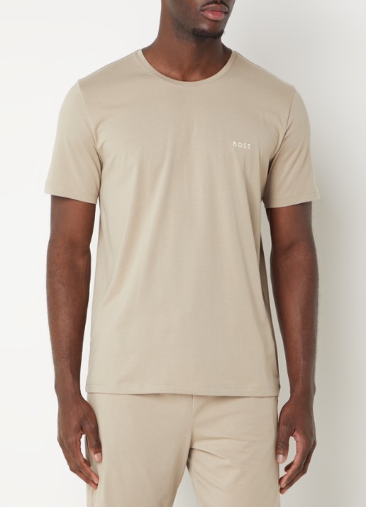 BOSS Pyjamatop met logo - detail 3 beige
