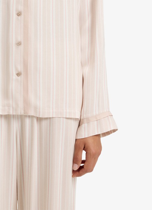 BOSS Pyjamatop met streepprint  - detail 5 lichtroze