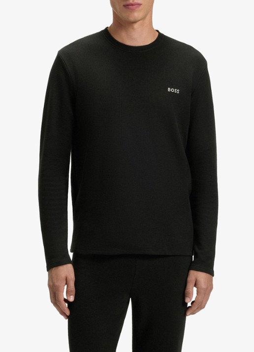 BOSS Pyjamatop met structuur en logo