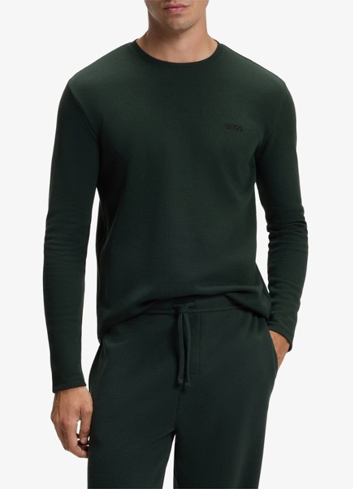 BOSS Pyjamatop met structuur en logo