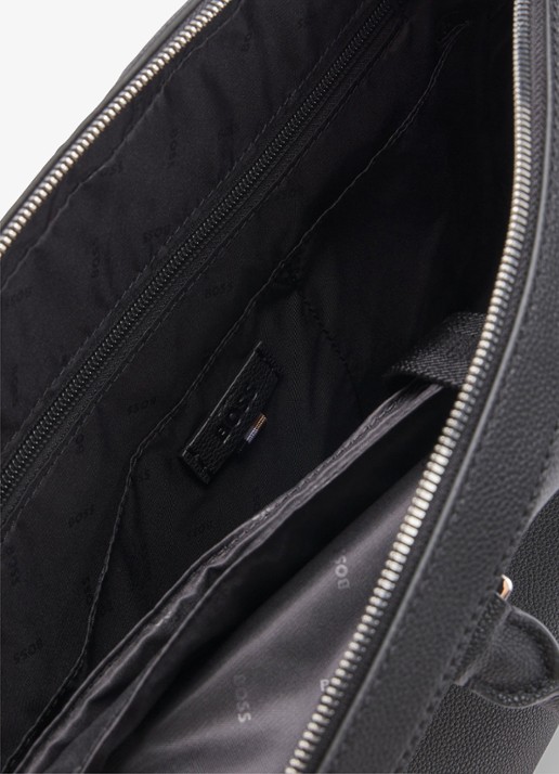 BOSS Ray laptoptas met laptopvak en afneembare schouderriem - detail 4 zwart