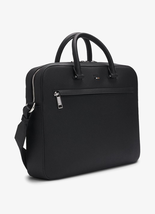 BOSS Ray laptoptas met laptopvak en afneembare schouderriem - detail 5 zwart