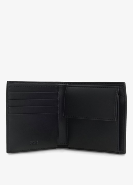 BOSS Ray_MP_4cc_Coin portemonnee met logoprint - achterkant black-002 / zwart