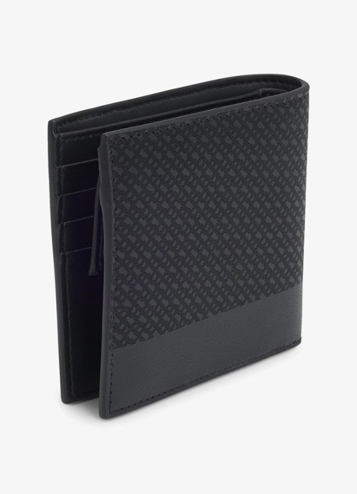 BOSS Ray_MP_4cc_Coin portemonnee met logoprint - detail 3 black-002 / zwart