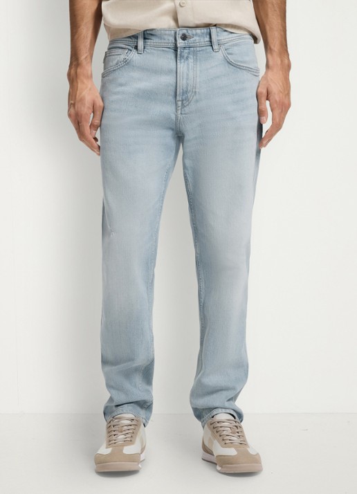 BOSS RE.MAINE-1-BO straight fit jeans met lichte wassing