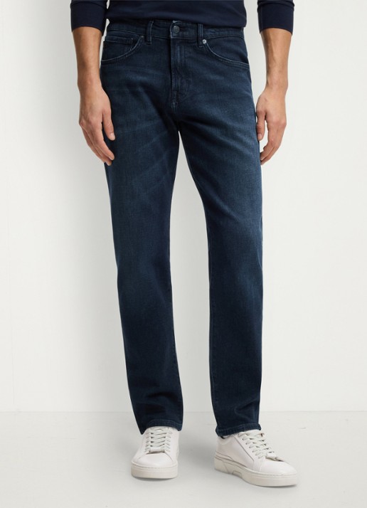 BOSS Re.Maine regular fit jeans met donkere wassing