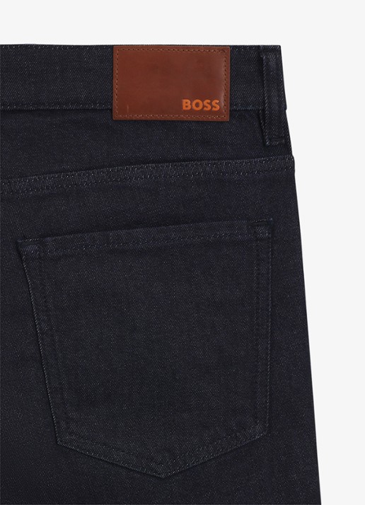 BOSS Re.maine straight leg jeans met donkere wassing - detail 3 indigo