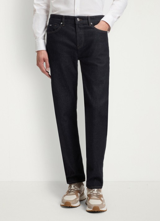 BOSS Re.Maine straight leg jeans met donkere wassing