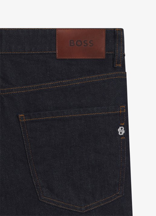BOSS Re.Maine straight leg jeans met donkere wassing - detail 5 indigo
