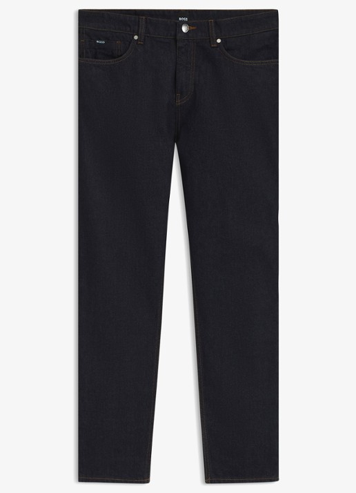 BOSS Re.Maine straight leg jeans met donkere wassing - voorkant indigo