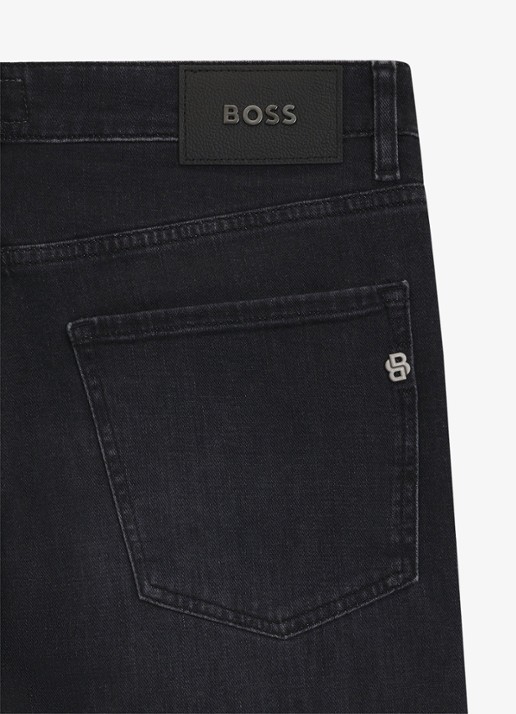BOSS Re.maine straight leg jeans met gekleurde wassing - detail 3 donkergrijs