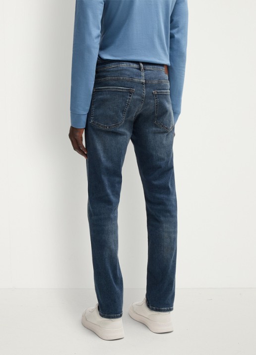 BOSS Re.Maine straight leg jeans met medium wassing - detail 4 indigo