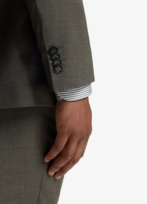 BOSS Regular fit 2-delig pak van gemêleerde stretchwol - detail 5 open green-347 / groen