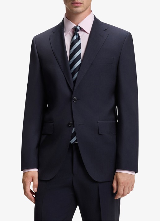 BOSS Regular fit 2-delig pak van scheerwol - detail donkerblauw