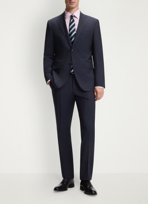 BOSS Regular fit 2-delig pak van scheerwol - voorkant 8 donkerblauw