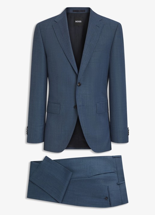 BOSS Regular fit 2-delig pak van scheerwol - voorkant 7 lichtblauw