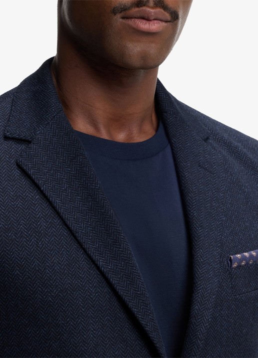 BOSS Regular fit colbert met opgestikte zakken  - detail 4 donkerblauw