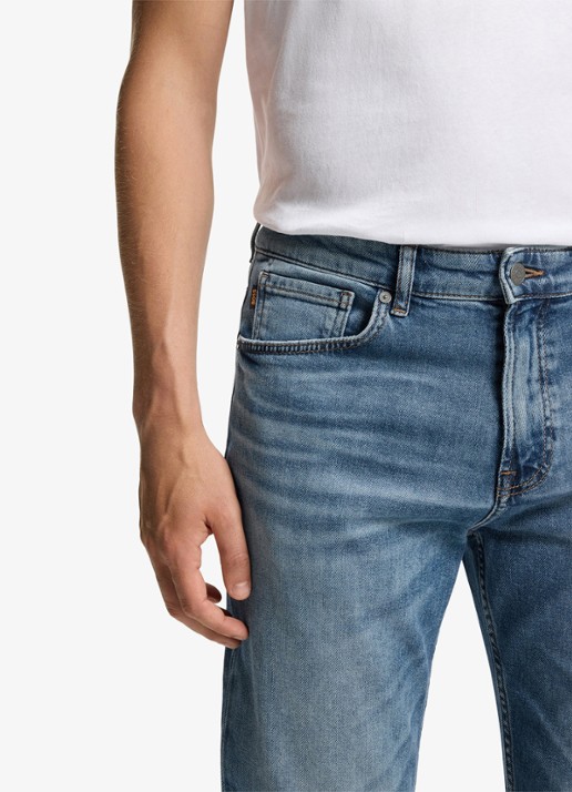 BOSS Regular fit jeans met steekzakken - detail 5 indigo