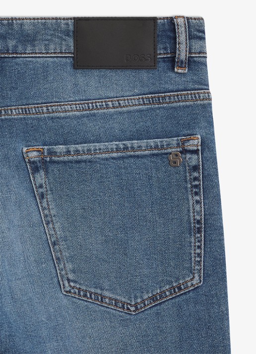 BOSS Regular fit jeans met steekzakken - detail 6 indigo