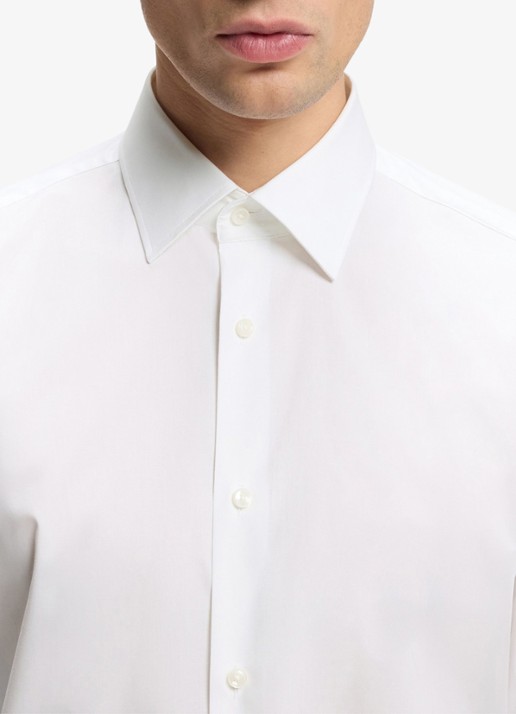 BOSS Regular fit overhemd in katoenblend - detail 3 wit