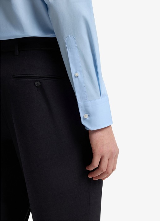 BOSS Regular fit overhemd in katoenblend - detail 4 lichtblauw