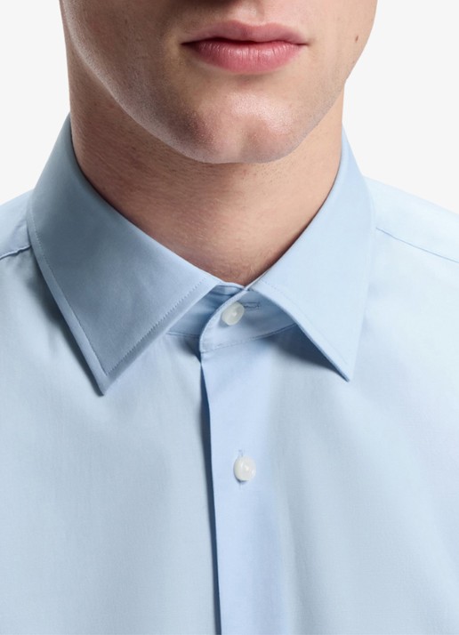 BOSS Regular fit overhemd in katoenblend - detail 4 lichtblauw