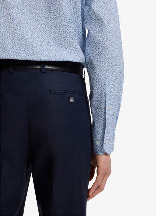 BOSS Regular fit overhemd met grafische print - detail 4 lichtblauw