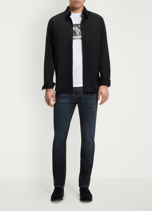 BOSS Regular fit overhemd met logo - voorkant 2 zwart