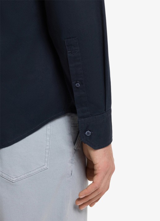 BOSS Regular fit overhemd met logo - detail 6 donkerblauw
