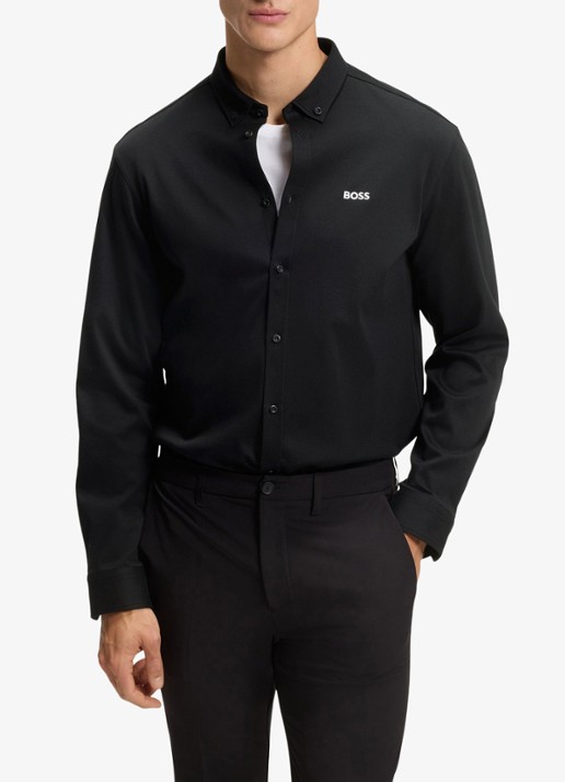 BOSS Regular fit overhemd met logo