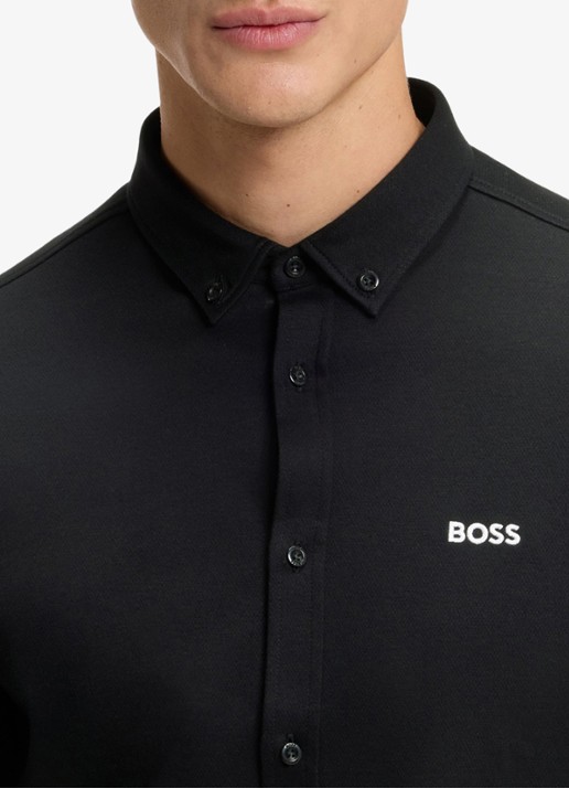 BOSS Regular fit overhemd met logo - detail 6 zwart