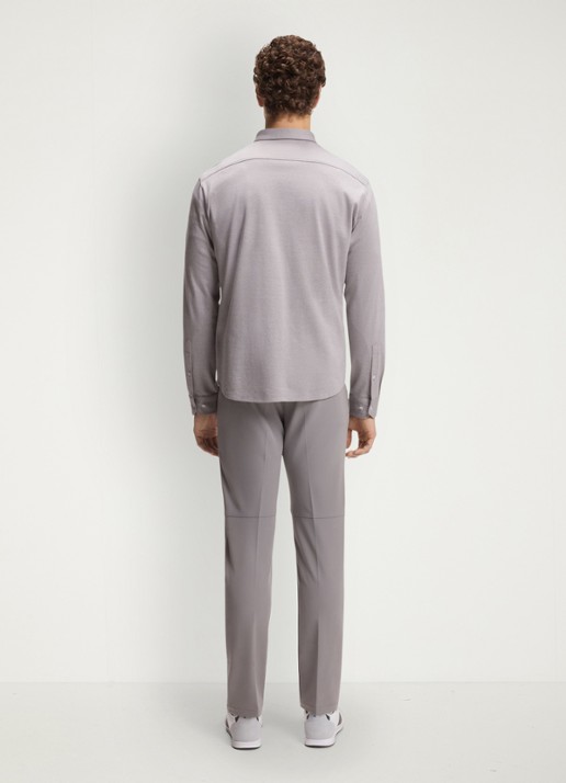 BOSS Regular fit overhemd met logo - achterkant 4 grijs