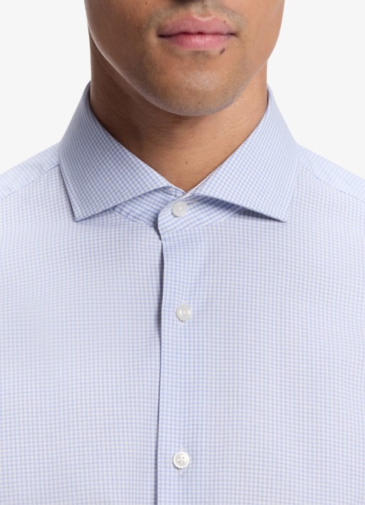 BOSS Regular fit overhemd met ruitdessin - detail 2 lichtblauw