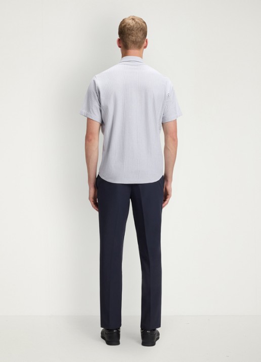 BOSS Regular fit overhemd met streepprint - achterkant 6 dark grey-026