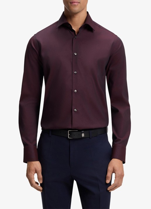 BOSS Regular-fit overhemd met stretch - detail 3 rood
