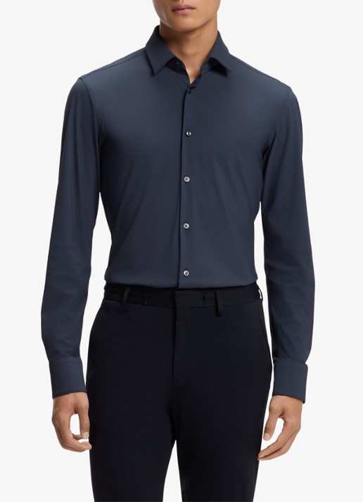 BOSS Regular fit overhemd met stretch