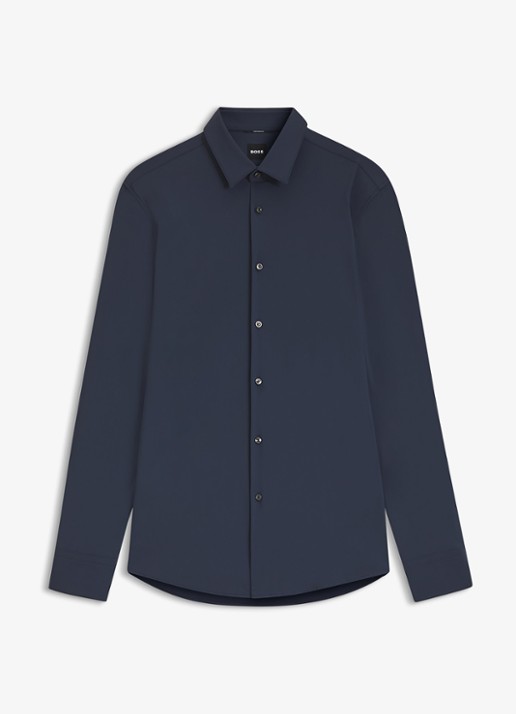 BOSS Regular fit overhemd met stretch
