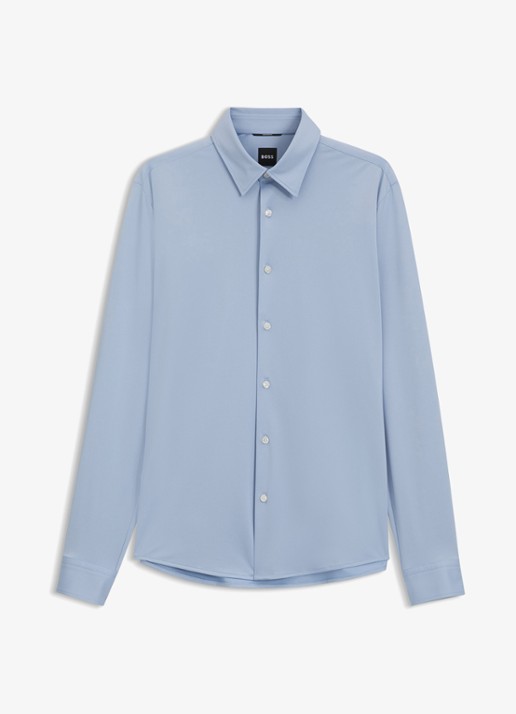 BOSS Regular fit overhemd met stretch